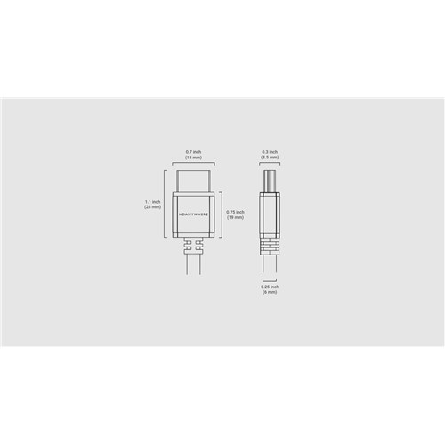 HA-HDMISWM Head Dimensions  WEB
